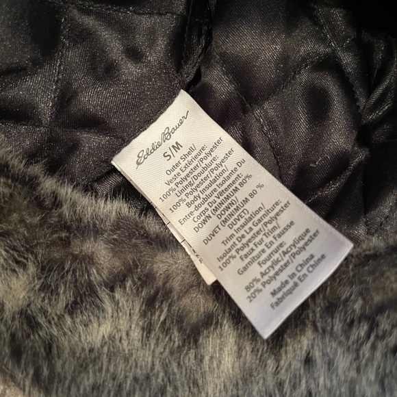 Eddie Bauer Trapper Down Faux Fur Hat - Picture 4 of 8